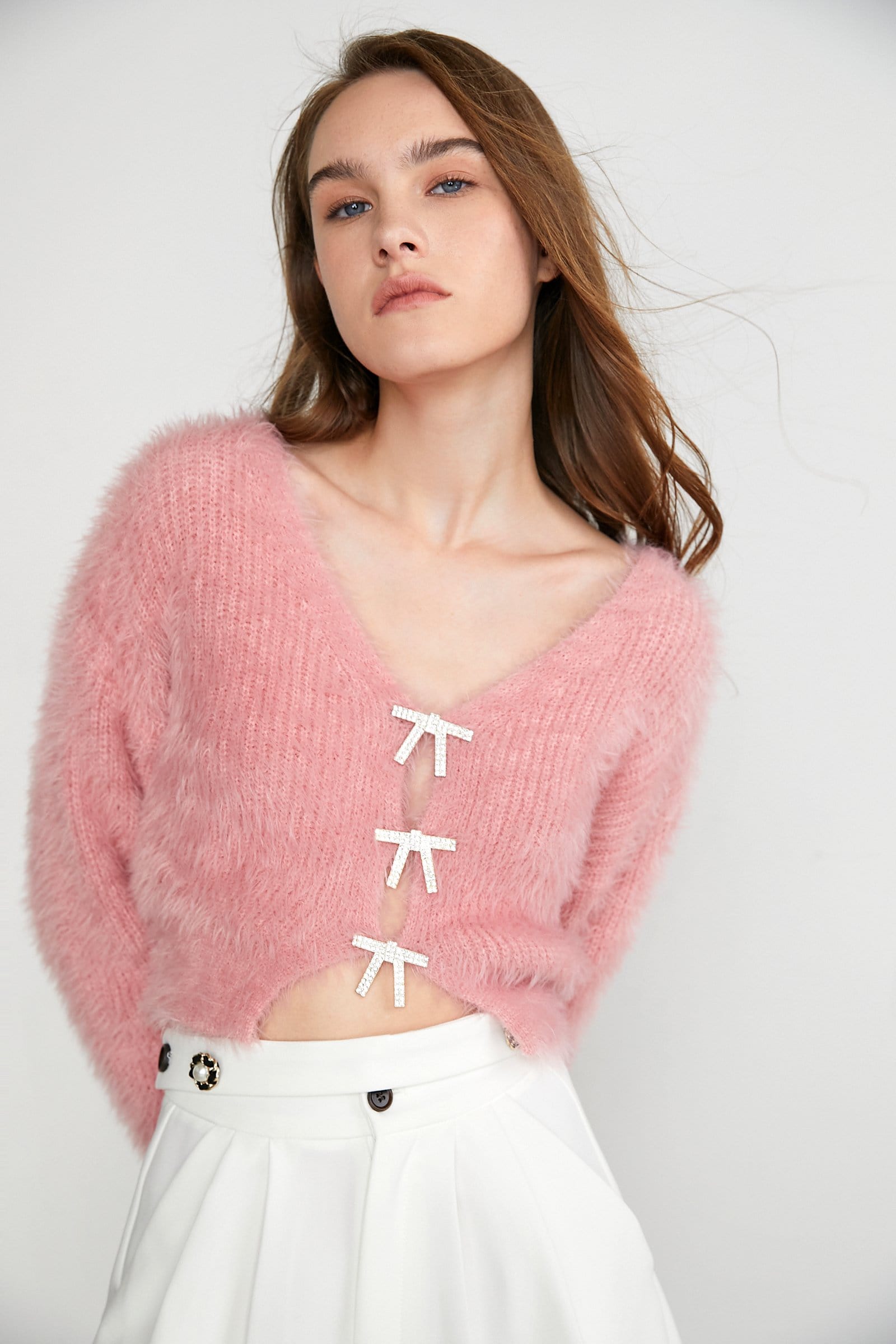 Sakura Pink Crop Cute Cardigan
