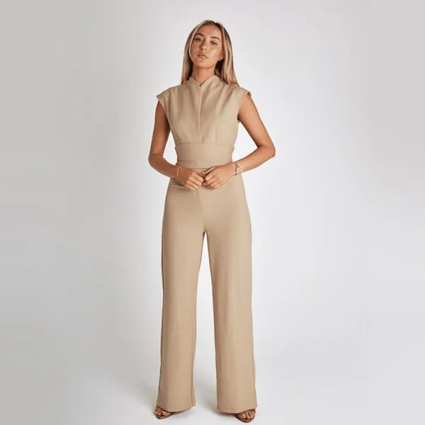 Sleeveless Wide-Leg Jumpsuit