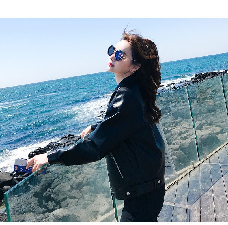 Loose Biker Leather Jacket