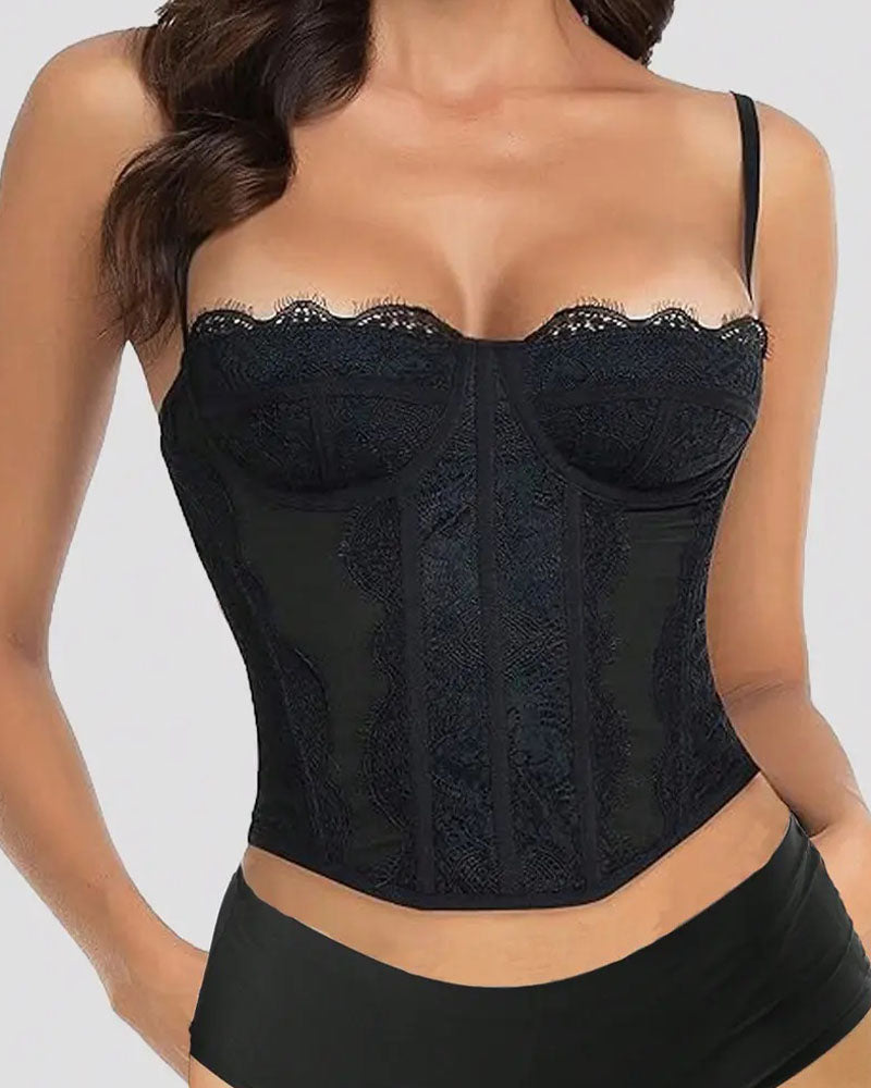 Vest Camisole Push-up Corset Slim-fit Strapless Lace Outer Wear Underwear