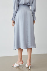 Keren Light Blue Flowy Skirt