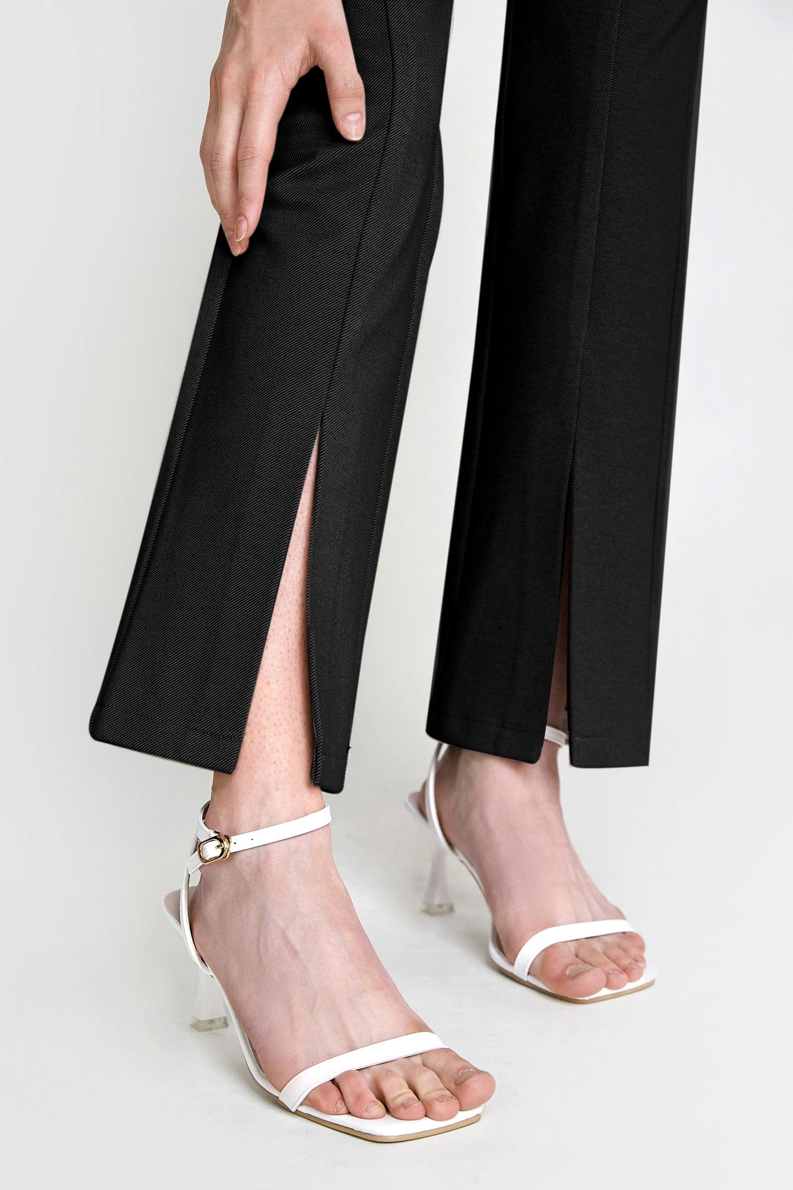 Ebrill Black Straight Leg Pants