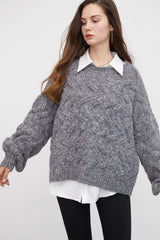 Maeve Charcoal Chunky Sweater