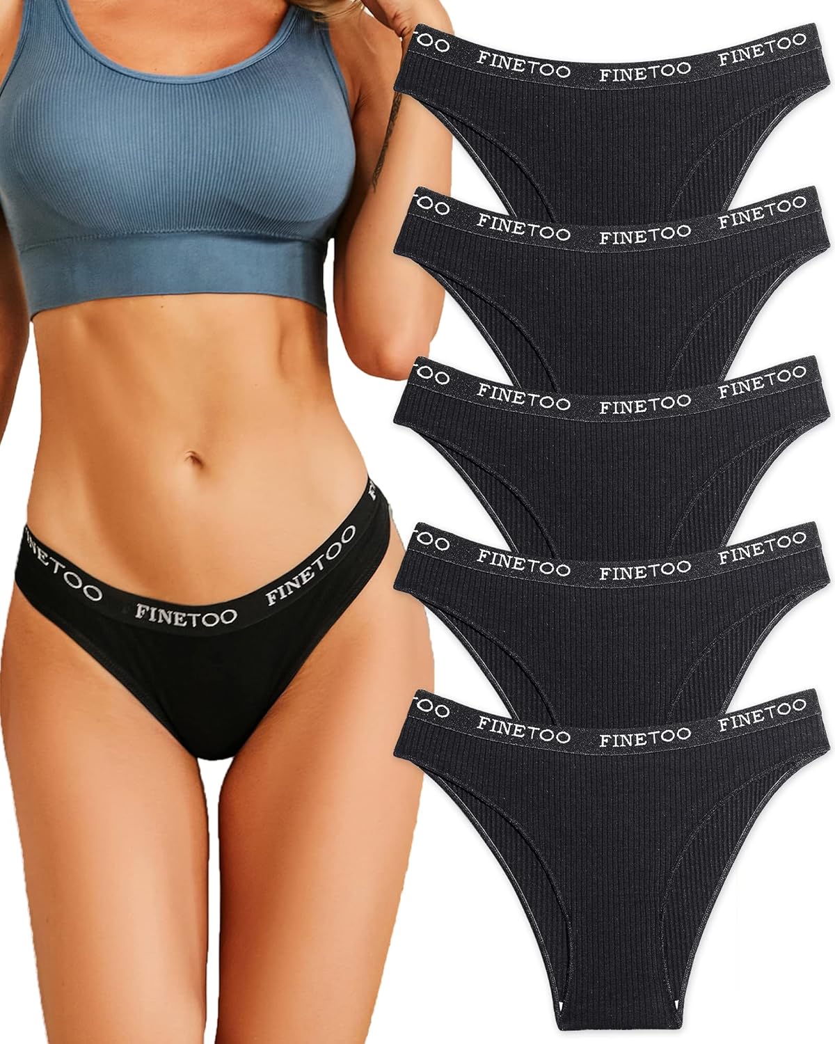 Cotton Underwear for Women Cheeky High Cut Breathable Stretch Ladies Hipster Bikini Panties Pack S-XL