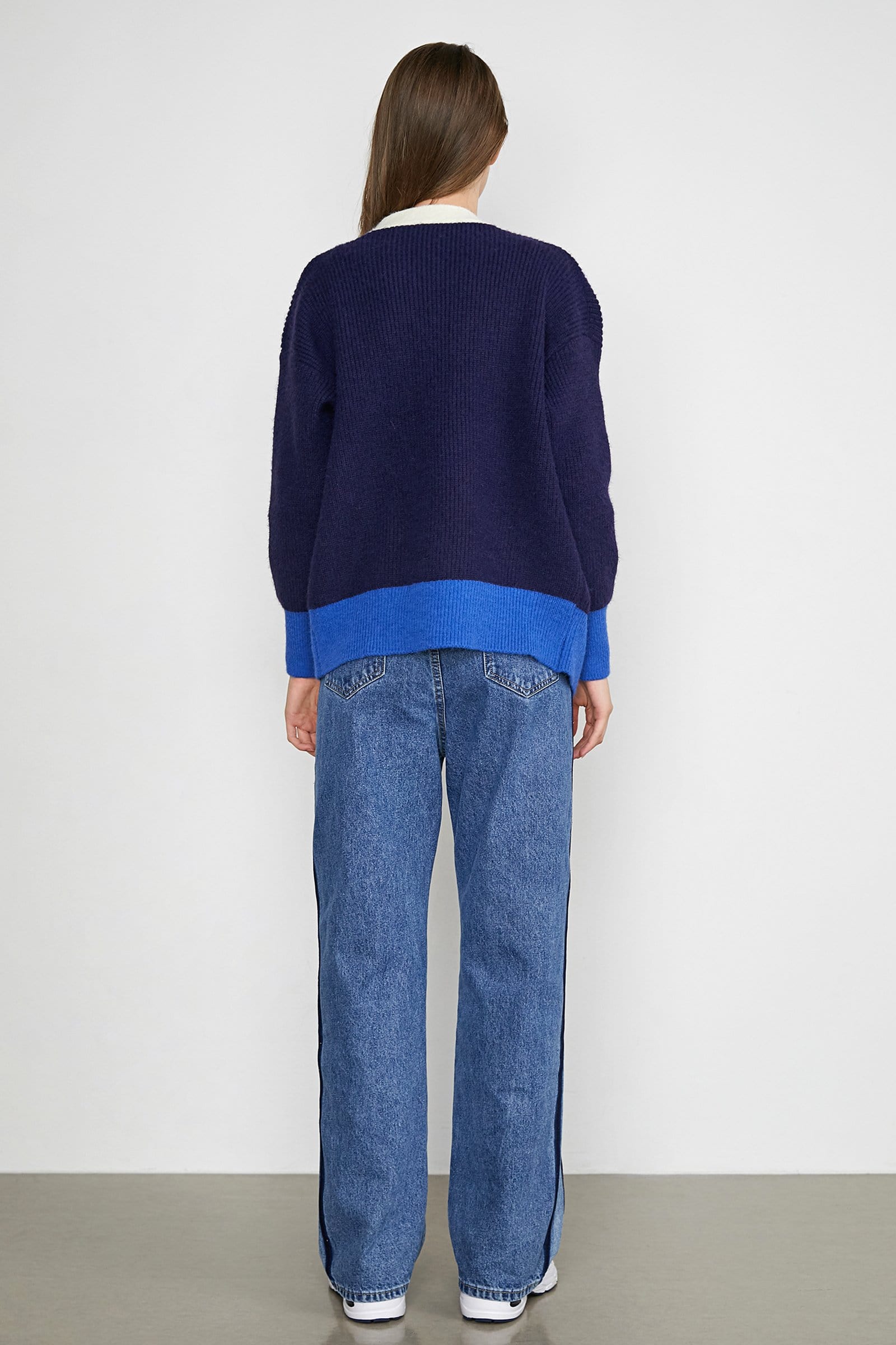 Daliyah Midnight Blue Contrast Cardigan