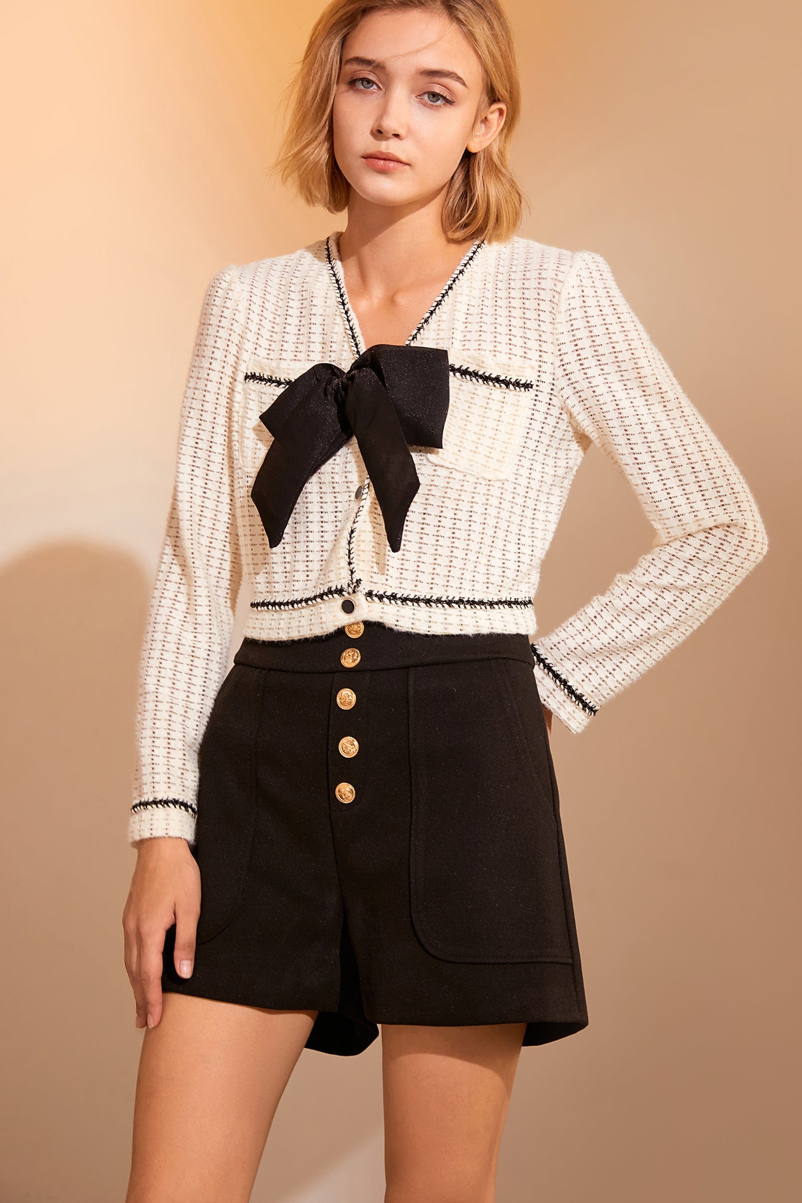 Maria White Semi-Sheer Blouse