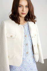 April Ivory Button Up Jacket