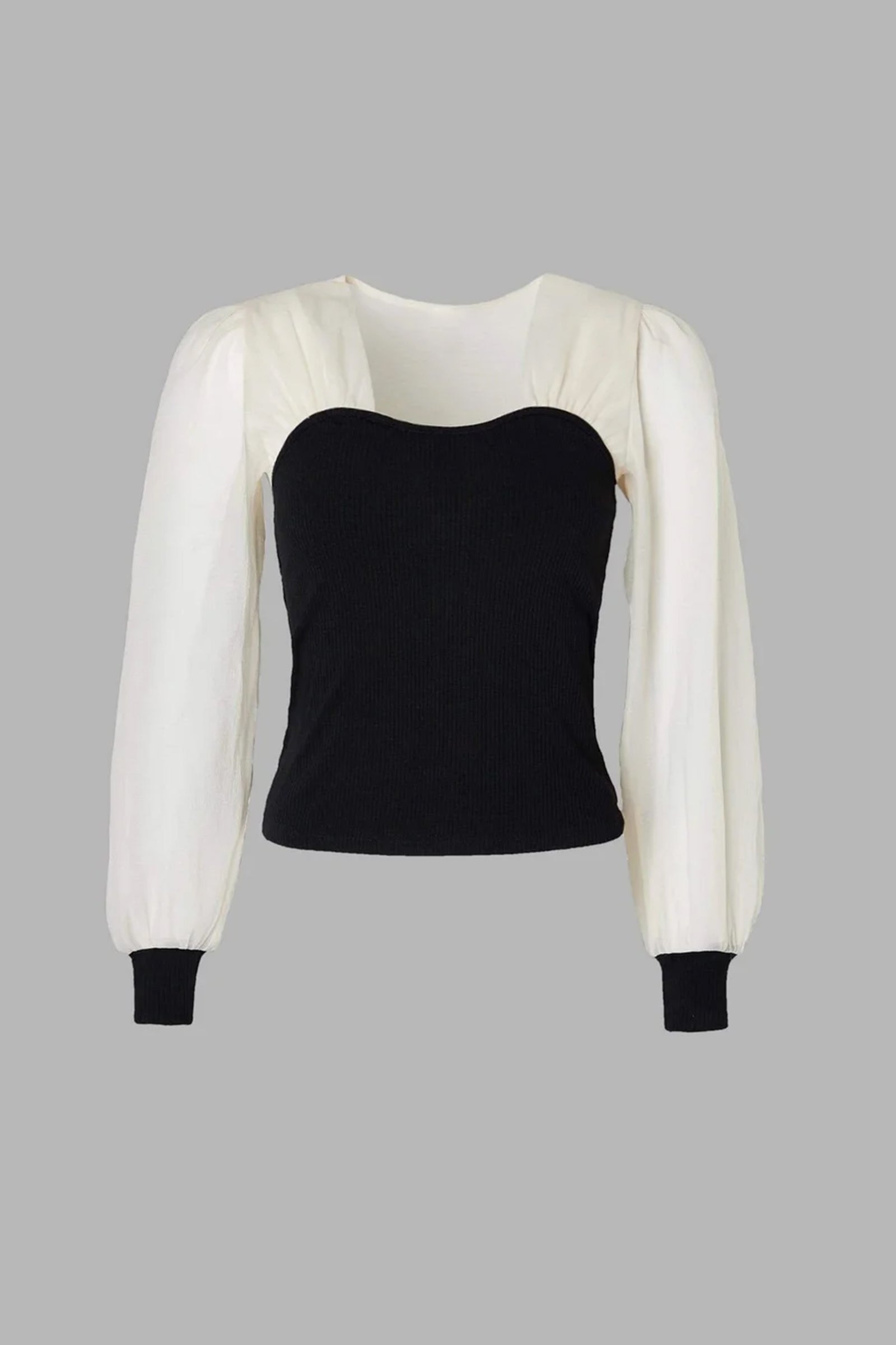 Emmalee Black Puff Sleeve Blouse
