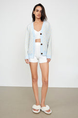 Jaycie Light Blue Plaid Cardigan