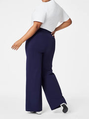 Button wide-leg flat T-shirt