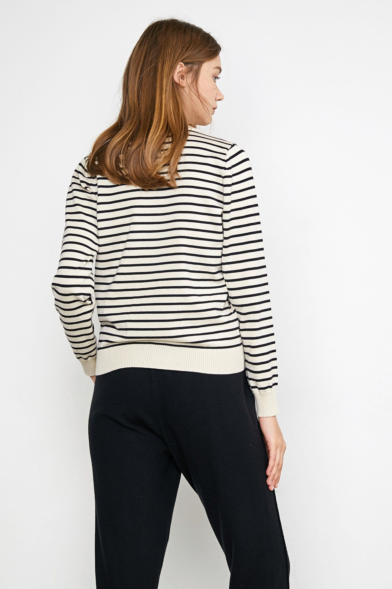 Virgil Ivory Striped Sweater