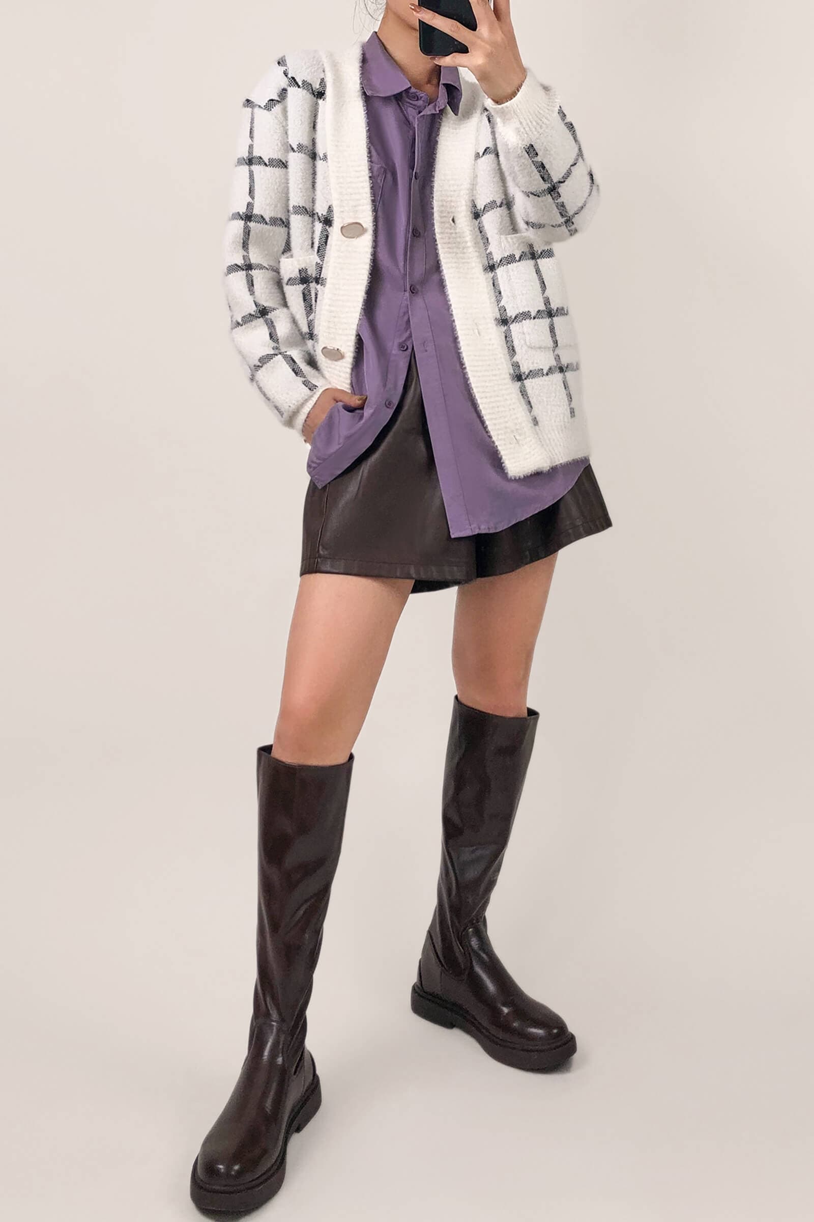 Slate Blue  Long Sleeve Button Front Shirt