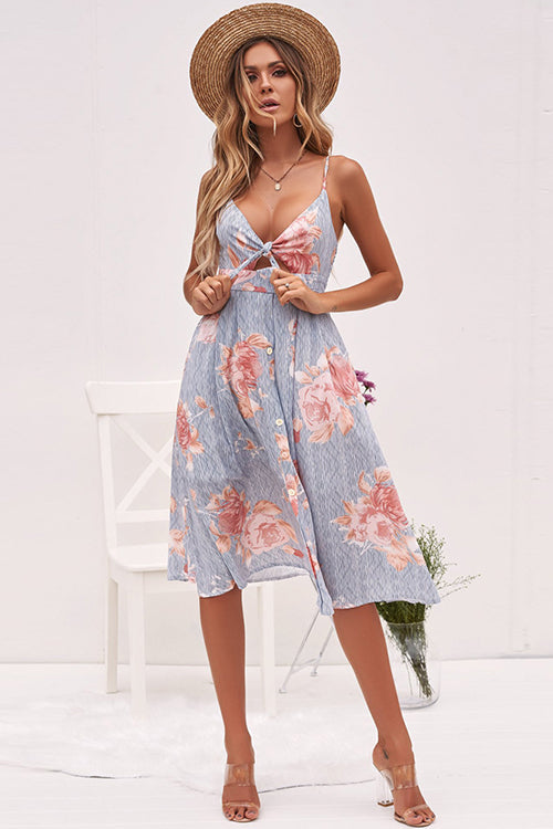 Summer Flower Print Midi Dress - 3 Colors
