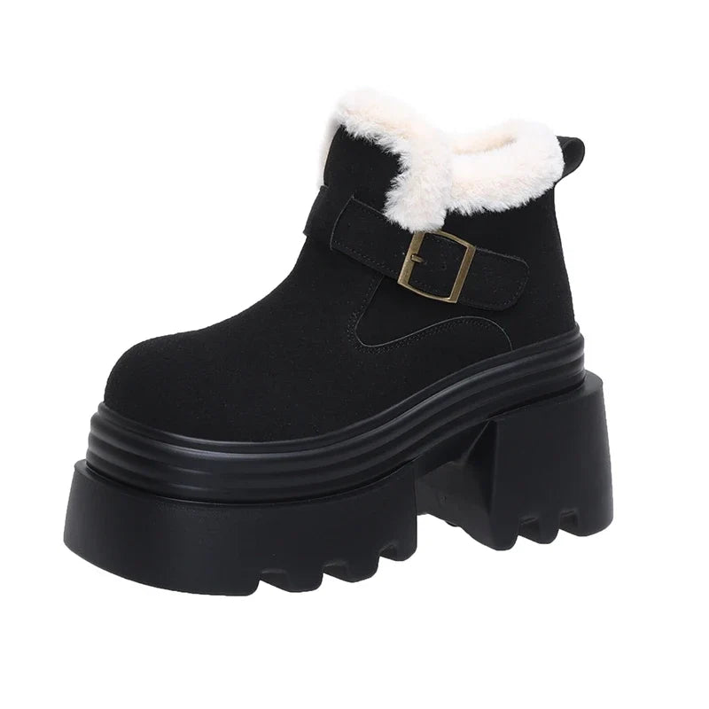 8CM High Quality Platform Warm Snow Boots