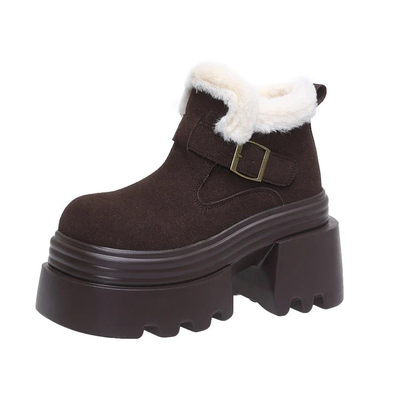 8CM High Quality Platform Warm Snow Boots