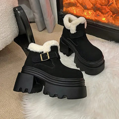 8CM High Quality Platform Warm Snow Boots