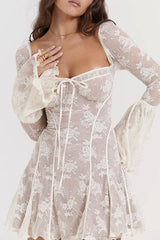 Days of Beauty Lace Long Sleeve Mini Dress - 3 Colors