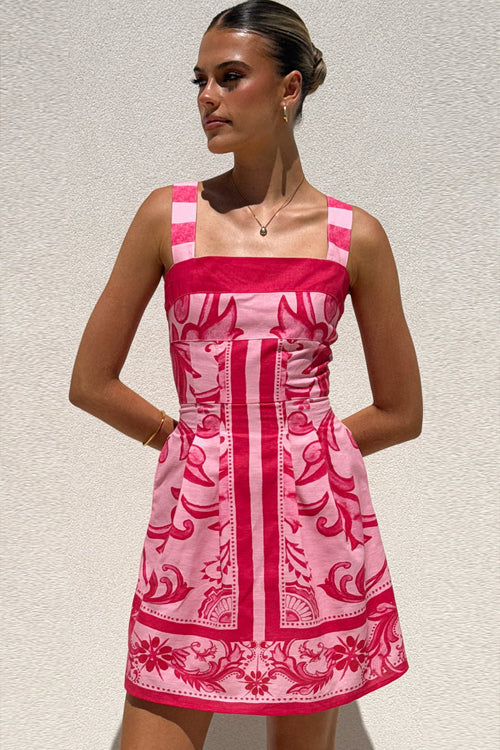 Exuberant Chicness Print Sleeveless Mini Dress - 4 Colors