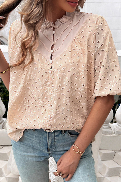 Ready For Today Lace Short Sleeve Top - 5 Colors