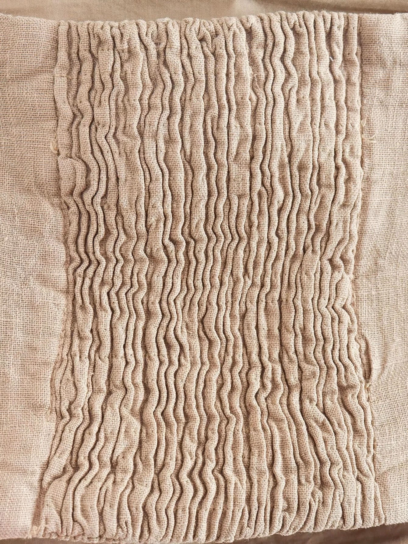 Cotton & Linen Crisscross Neckline Dress