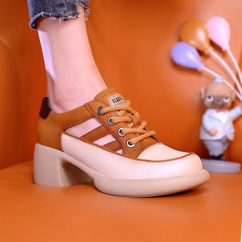 Ladies new summer hollow high heel sandals