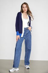 Daliyah Midnight Blue Contrast Cardigan