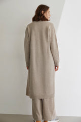 Herman Wheat Premium Wool Longline Cardigan