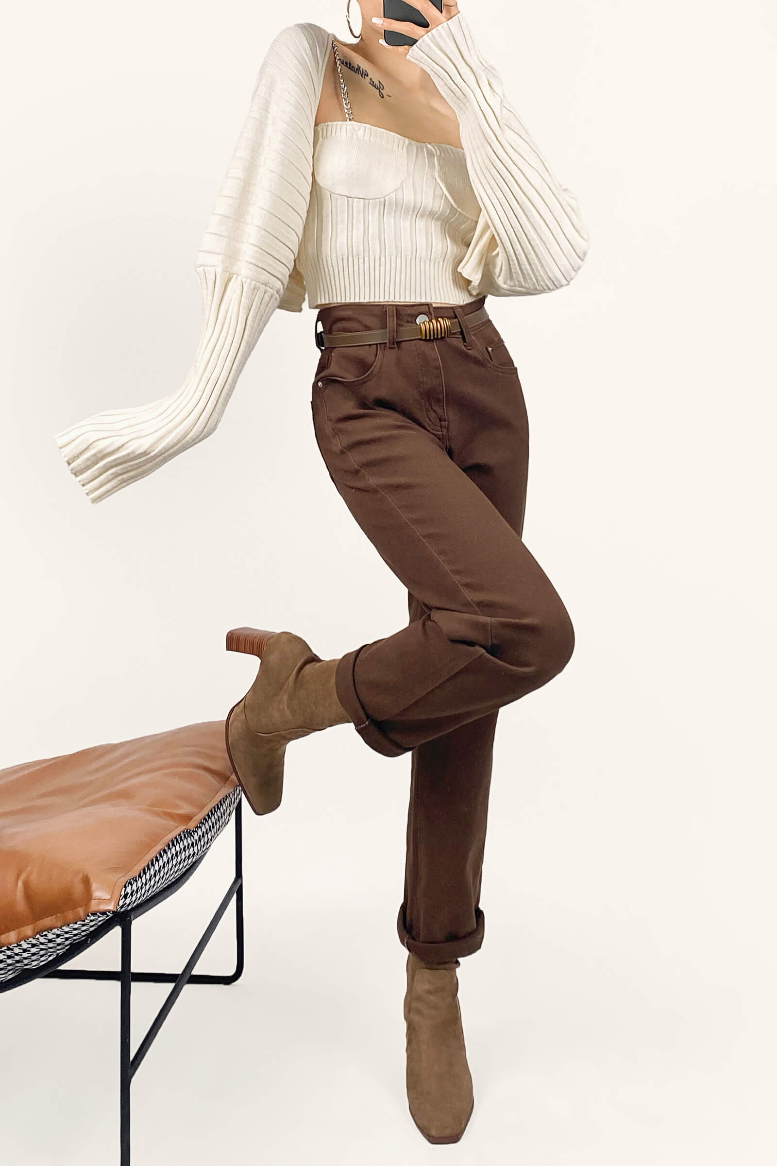 Fatimah White Knit Set