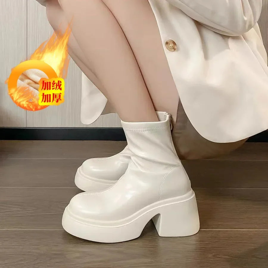 8cm High Platform Boots