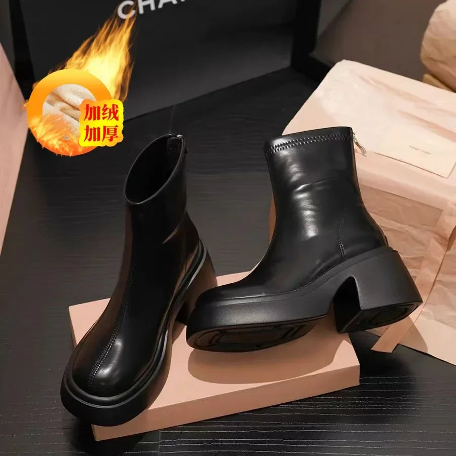 8cm High Platform Boots