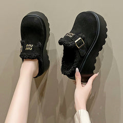8cm High Winter Platform Slippers