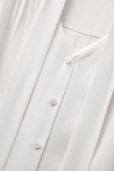 Eleni Cornflower White Tie Shirt