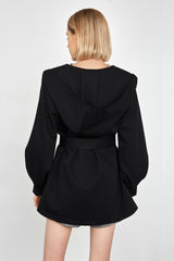 Ophilia Black Belt Trench Jacket