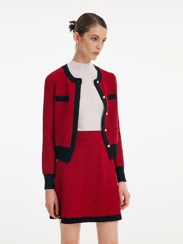 Tweed Vintage Jacket And Half-skirt Set