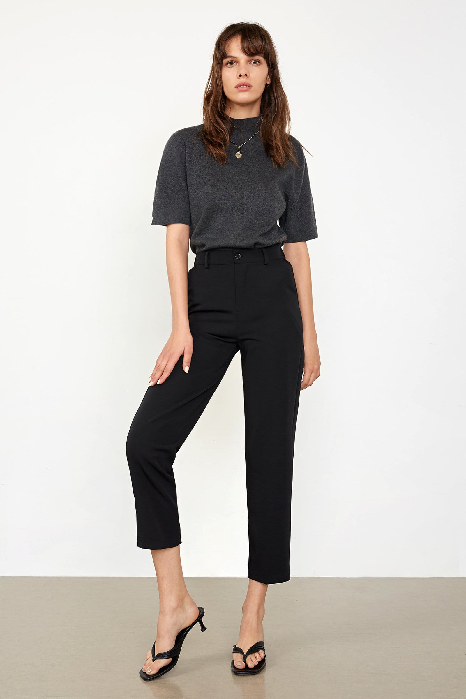 Mafalda Black Straight Leg Pants