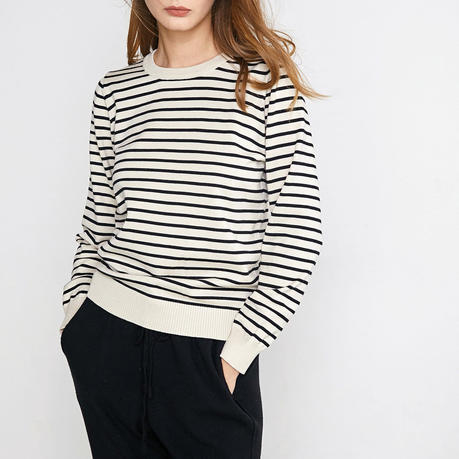 Virgil Ivory Striped Sweater