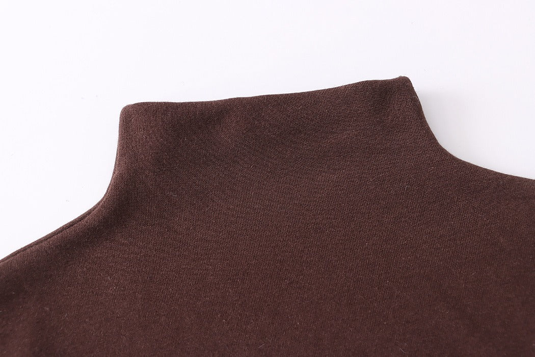 Pipe Half-Neck Comfortable Slim T-Shirt