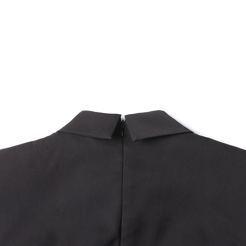 Party High Waist Lapel Dress