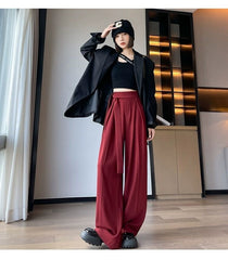 Casual Irregular High Waist Wide Leg Pants