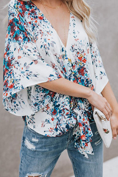 Real Charmer Shivering Print Bowknot Shirt - 3 Colors