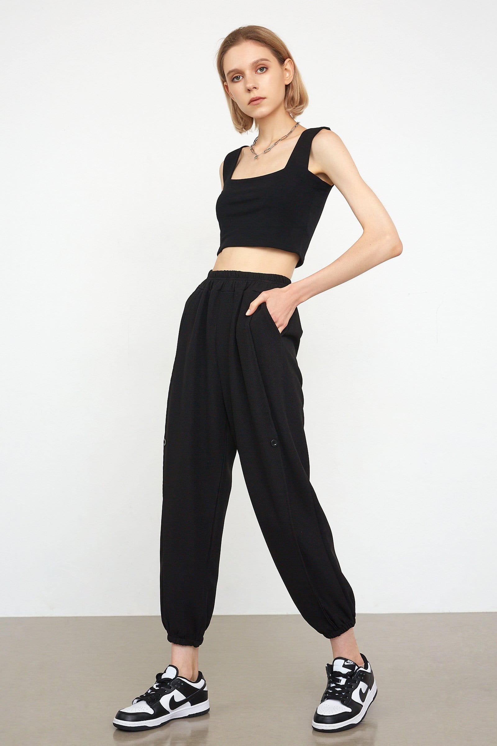 Octavie Black Slouchy Pants