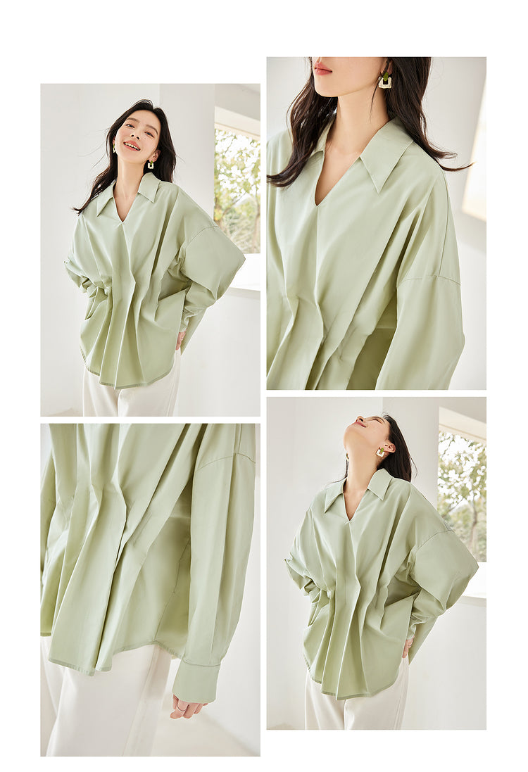 Whitlee Green Frilly Shirt