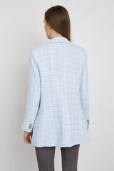 Nella Light Steel Longline Blazer