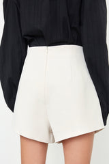 Brystol Beige Asymmetrical Skirt