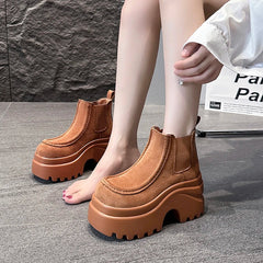 9CM High Platform Ankle Boots
