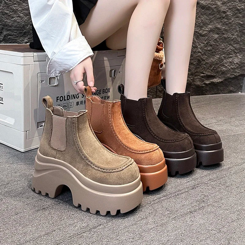 9CM High Platform Ankle Boots