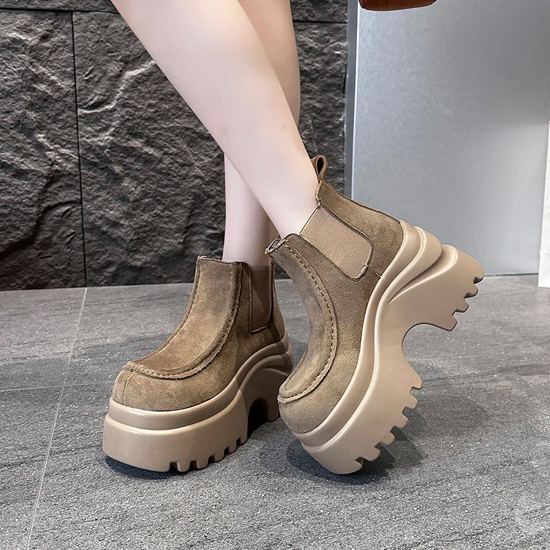 9CM High Platform Ankle Boots