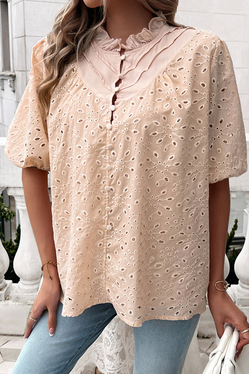Ready For Today Lace Short Sleeve Top - 5 Colors