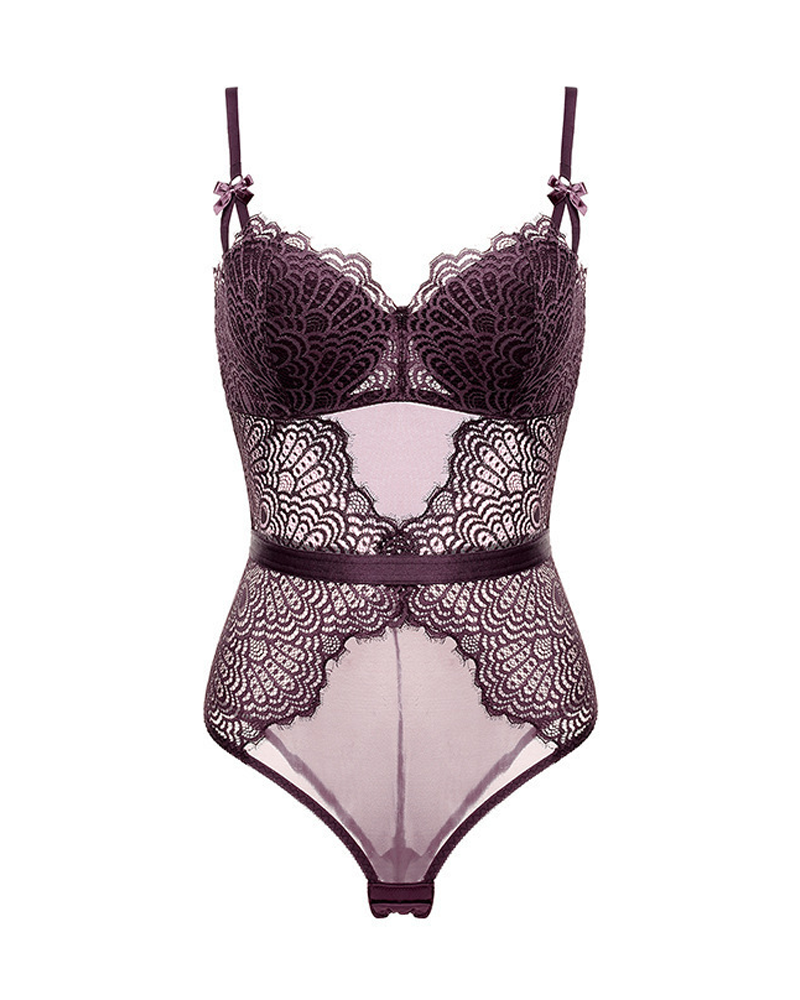 Lace Sheer Shaping Bodysuit