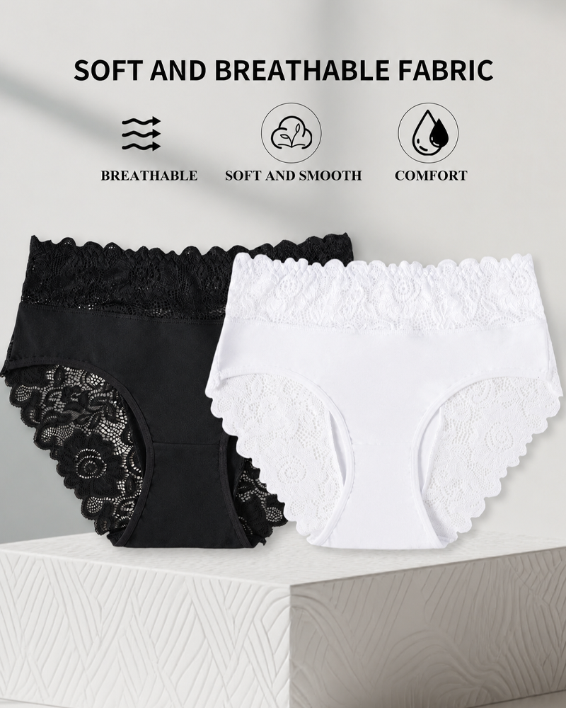 5-Pack Floral Lace High Elasticity Breathable Briefs